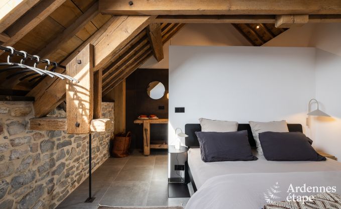 Authentisches Ferienhaus fr 6 Personen in Anhe mit privater Sauna, berdachter Terrasse und luxurisem Interieur