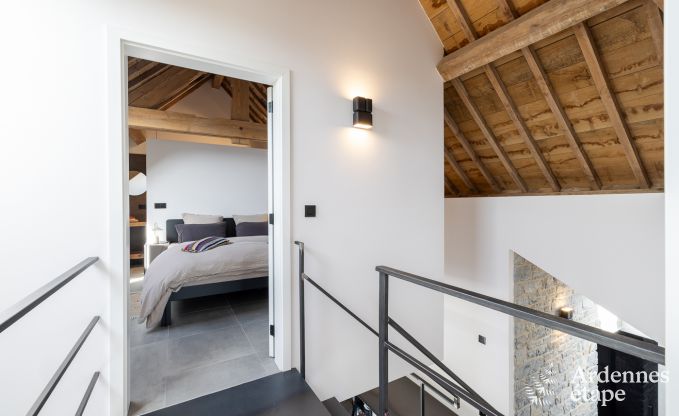 Authentisches Ferienhaus fr 6 Personen in Anhe mit privater Sauna, berdachter Terrasse und luxurisem Interieur