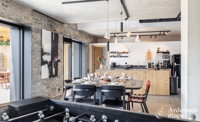 Authentisches Ferienhaus fr 6 Personen in Anhe mit privater Sauna, berdachter Terrasse und luxurisem Interieur