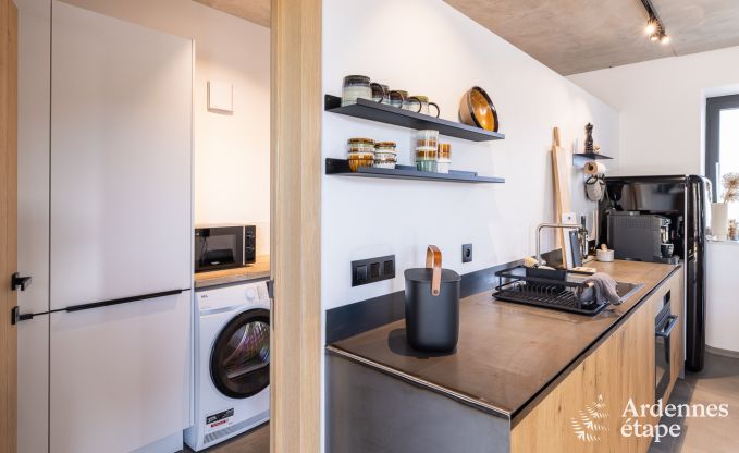 Authentisches Ferienhaus fr 6 Personen in Anhe mit privater Sauna, berdachter Terrasse und luxurisem Interieur