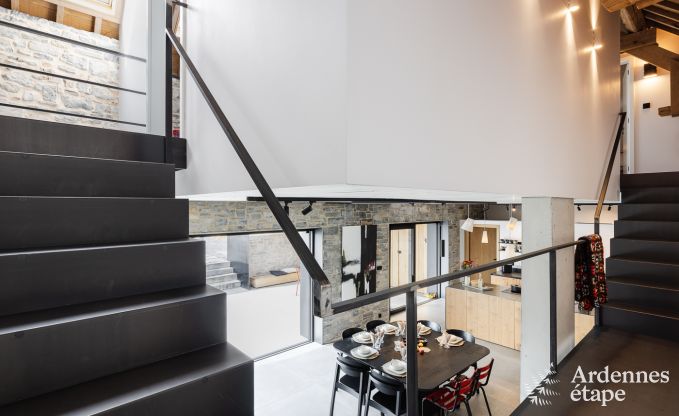 Authentisches Ferienhaus fr 6 Personen in Anhe mit privater Sauna, berdachter Terrasse und luxurisem Interieur