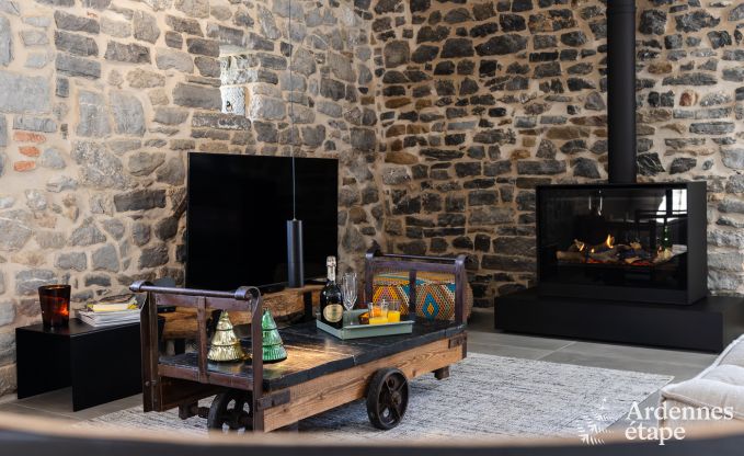 Authentisches Ferienhaus fr 6 Personen in Anhe mit privater Sauna, berdachter Terrasse und luxurisem Interieur