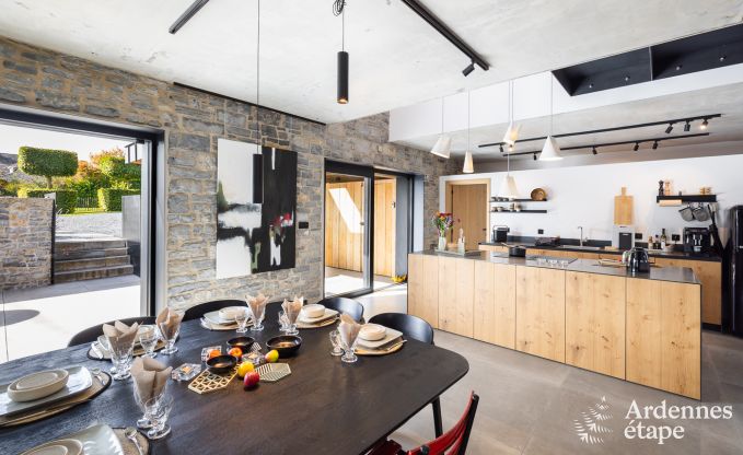 Authentisches Ferienhaus fr 6 Personen in Anhe mit privater Sauna, berdachter Terrasse und luxurisem Interieur