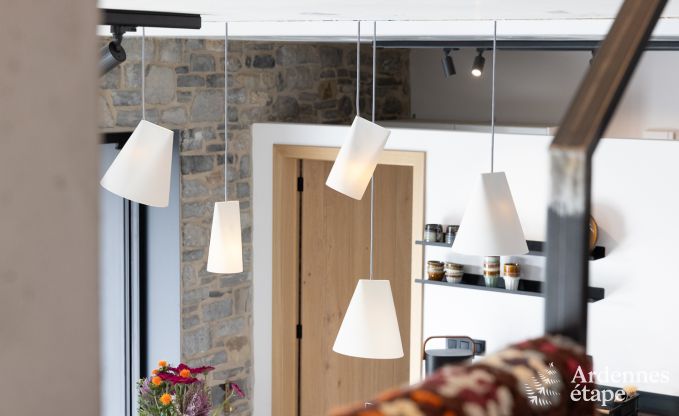 Authentisches Ferienhaus fr 6 Personen in Anhe mit privater Sauna, berdachter Terrasse und luxurisem Interieur