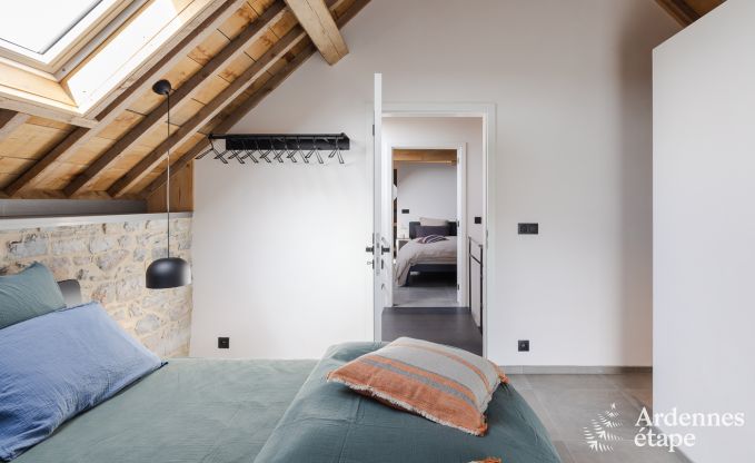 Authentisches Ferienhaus fr 6 Personen in Anhe mit privater Sauna, berdachter Terrasse und luxurisem Interieur