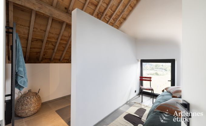 Authentisches Ferienhaus fr 6 Personen in Anhe mit privater Sauna, berdachter Terrasse und luxurisem Interieur