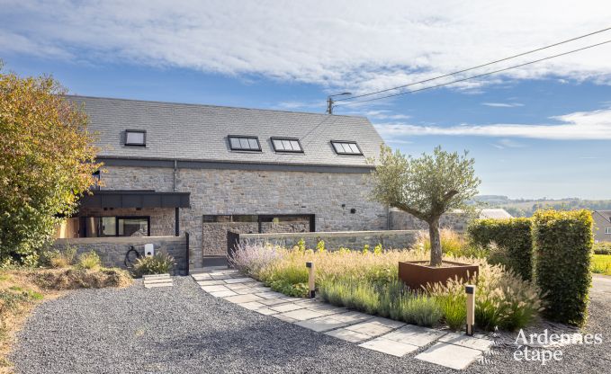 Authentisches Ferienhaus fr 6 Personen in Anhe mit privater Sauna, berdachter Terrasse und luxurisem Interieur