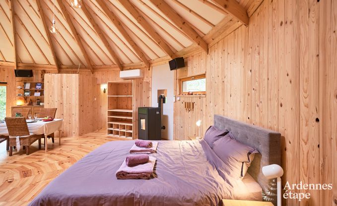 Ger�umige Jurte f�r 4 Personen in Aywaille mit Holzpelletofen und Privatgarten mit Terrasse