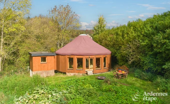 Ger�umige Jurte f�r 4 Personen in Aywaille mit Holzpelletofen und Privatgarten mit Terrasse