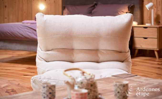 Ger�umige Jurte f�r 4 Personen in Aywaille mit Holzpelletofen und Privatgarten mit Terrasse