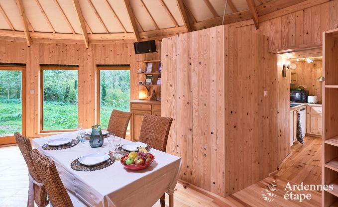 Ger�umige Jurte f�r 4 Personen in Aywaille mit Holzpelletofen und Privatgarten mit Terrasse