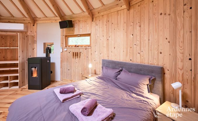 Ger�umige Jurte f�r 4 Personen in Aywaille mit Holzpelletofen und Privatgarten mit Terrasse