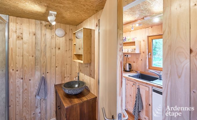 Ger�umige Jurte f�r 4 Personen in Aywaille mit Holzpelletofen und Privatgarten mit Terrasse