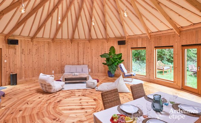 Ger�umige Jurte f�r 4 Personen in Aywaille mit Holzpelletofen und Privatgarten mit Terrasse