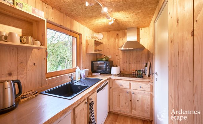 Ger�umige Jurte f�r 4 Personen in Aywaille mit Holzpelletofen und Privatgarten mit Terrasse