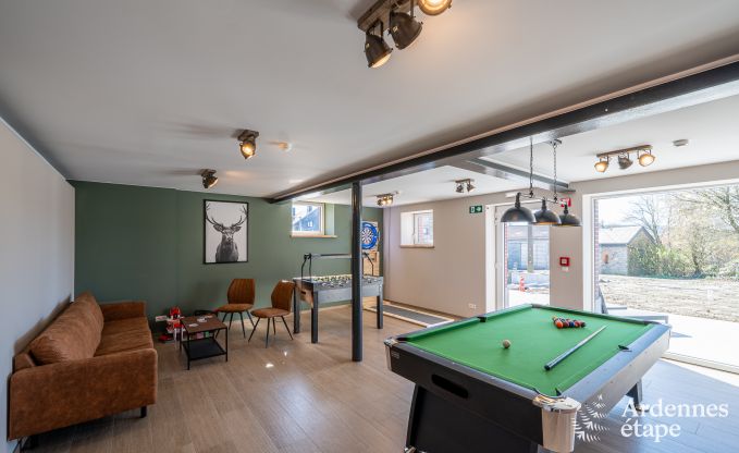Ferienhaus in Bastogne: ger�umige Unterkunft f�r 14 Personen mit 6 Schlafzimmern und Spielzimmer