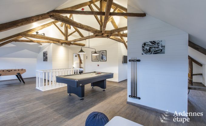 Wunderschnes Schloss in Bertrix: Unterkunft fr 20 Personen mit Hallenbad, Whirlpool und Infrarotkabine