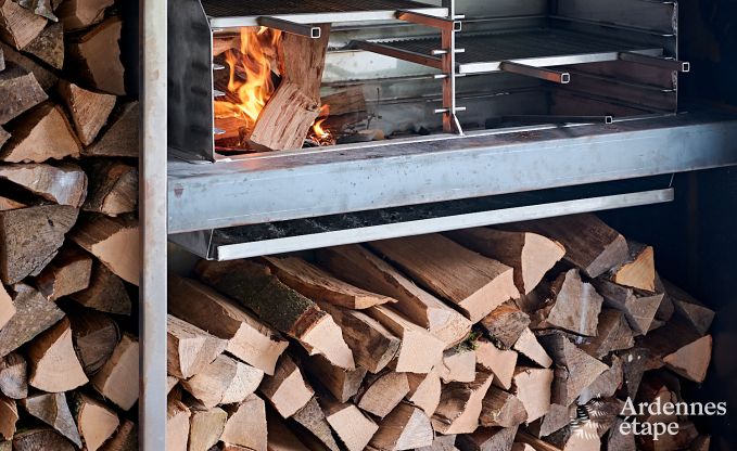 Gerumige Luxusvilla in Bertrix fr 16 Personen mit beheiztem Auenpool und privater Terrasse am Wasser