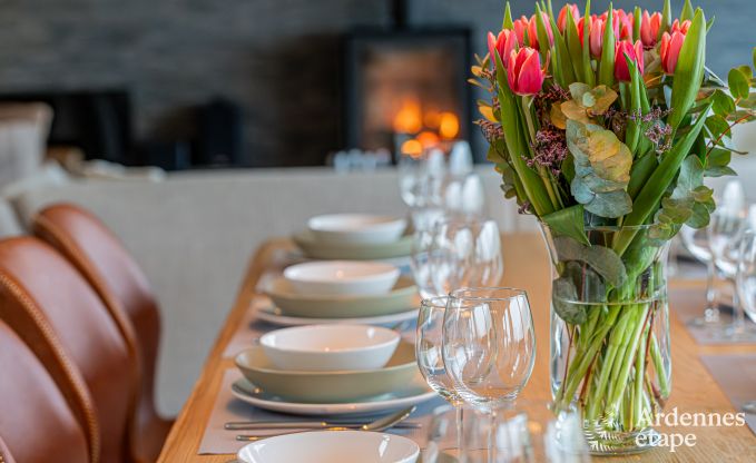 Ferienhaus in Bi�vre: haustierfreundlicher Komfort f�r 12 Personen mit Sauna in den Ardennen