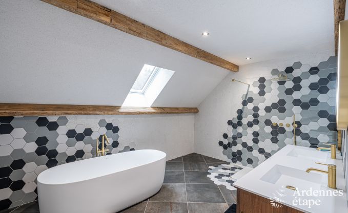 Luxus Chalet in Brognon fr 20 Personen mit beheiztem Auenpool, Outdoor-Jacuzzi und Sauna am See