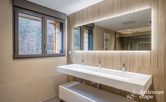 Luxus Chalet in Brognon fr 20 Personen mit beheiztem Auenpool, Outdoor-Jacuzzi und Sauna am See