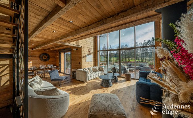 Luxus Chalet in Brognon fr 20 Personen mit beheiztem Auenpool, Outdoor-Jacuzzi und Sauna am See