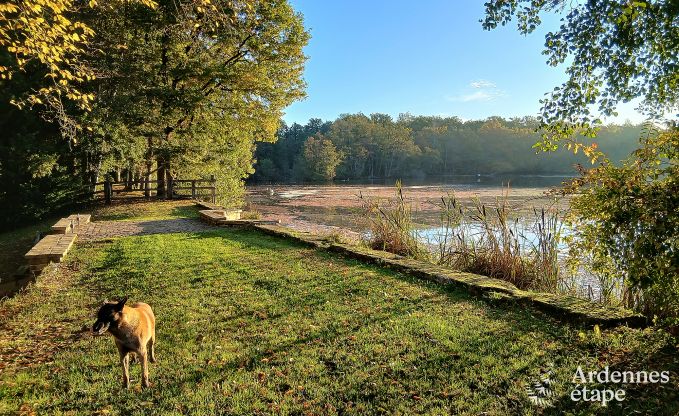 Ger�umiges Ferienhaus in Charleville f�r 15 Personen mit 7 Schlafzimmern, Sauna, Holzofen und privater Terrasse am Wasser