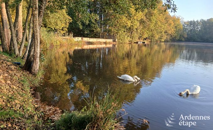 Ger�umiges Ferienhaus in Charleville f�r 15 Personen mit 7 Schlafzimmern, Sauna, Holzofen und privater Terrasse am Wasser