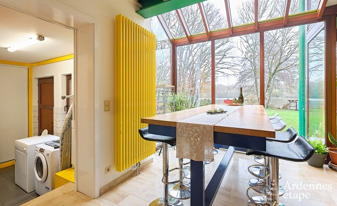 Ger�umiges Ferienhaus in Charleville f�r 15 Personen mit 7 Schlafzimmern, Sauna, Holzofen und privater Terrasse am Wasser