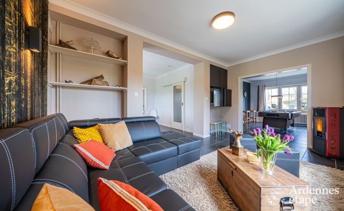 Luxusferienhaus in Ciney: Haus fr 8 Personen mit Innenpool, Sauna und Privatgarten