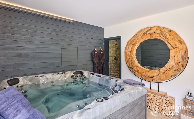 Luxuri�ses Ferienhaus f�r 4 Personen mit Schwimmbad, Sauna und Whirlpool in Ciney