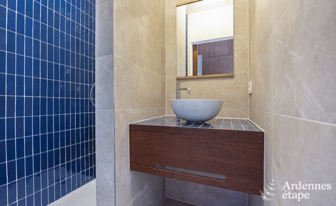 Gerumiges Ferienhaus in Ereze mit Schwimmbad und Fitnessraum fr 38 Sportler