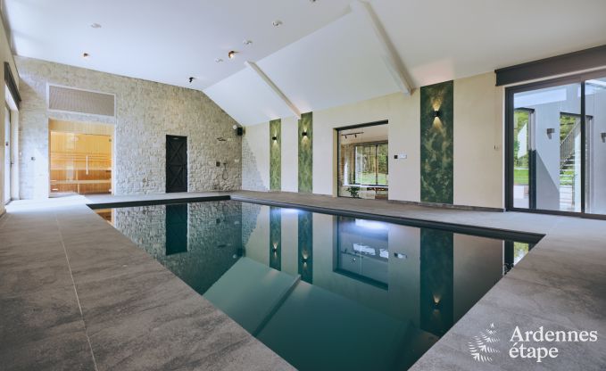 Luxurise Villa in Ereze mit 9 Schlafzimmern, 9 Badezimmern, Hallenbad, Sauna und groem Garten fr 24 Personen