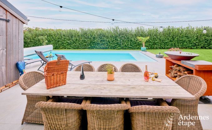 Gerumiges komfortables Ferienhaus fr 10 Personen in Voeren mit privatem Pool, Whirlpool und Garten