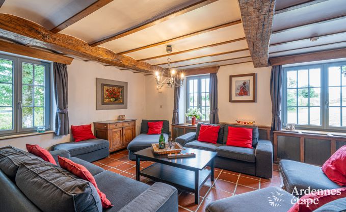 Authentisches Ferienhaus in Gouvy fr 15 Personen, mit 6 Schlafzimmern und Privatgarten