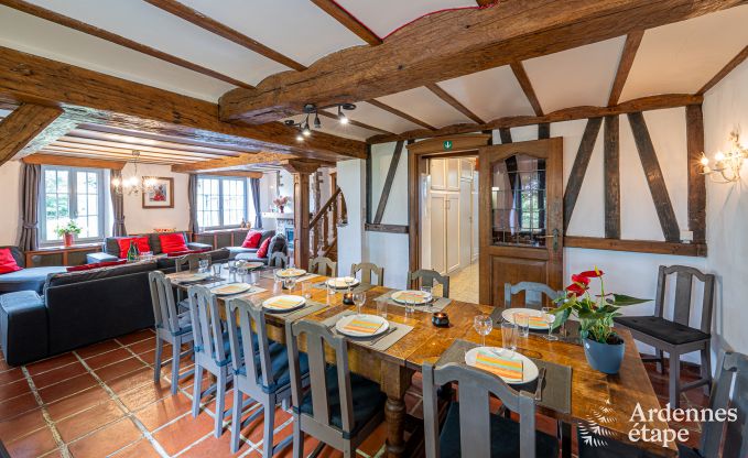 Authentisches Ferienhaus in Gouvy fr 15 Personen, mit 6 Schlafzimmern und Privatgarten