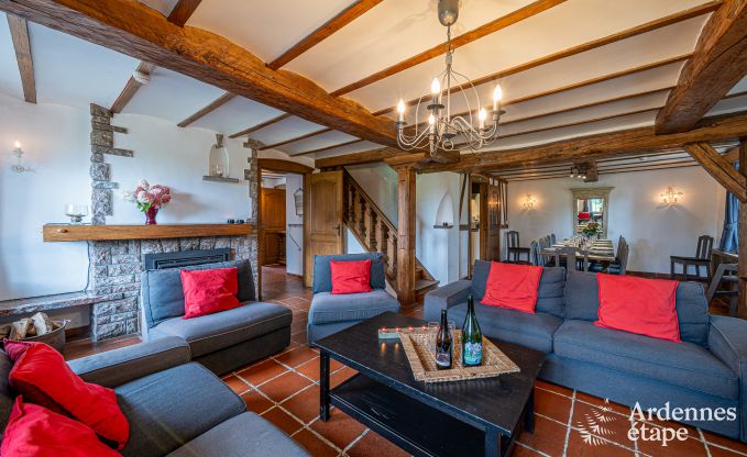 Authentisches Ferienhaus in Gouvy fr 15 Personen, mit 6 Schlafzimmern und Privatgarten