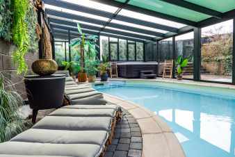 Luxuriser Aufenthalt fr 2 oder 4 in Hamois mit Pool, Wellness und groer Terrasse