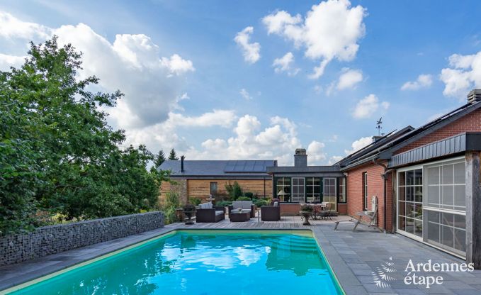 Luxusferienhaus in Hamois fr 8 Personen mit Schwimmbad und privatem Garten in den Ardennen
