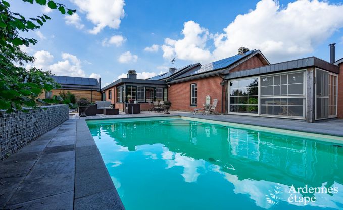 Luxusferienhaus in Hamois fr 8 Personen mit Schwimmbad und privatem Garten in den Ardennen