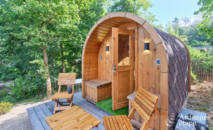 Chalet in Hotton fr 6 Personen mit Swim-Spa, Hot Tub und Auensauna in der Nhe von Durbuy