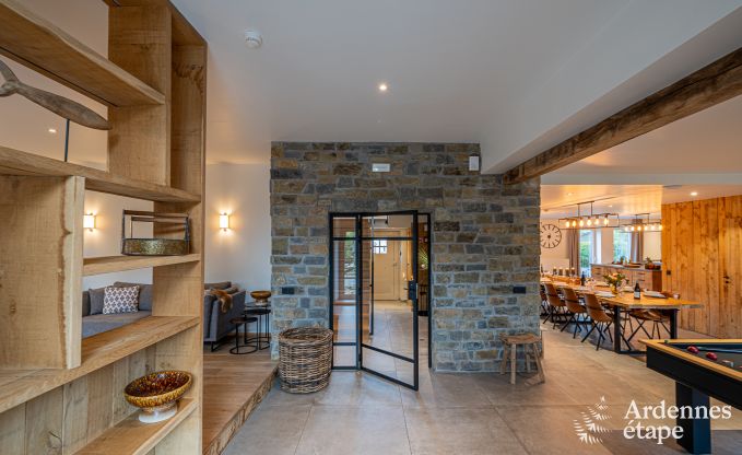 Ger�umiges Ferienhaus f�r 15 Personen in Hotton, Ardennen, mit 6 Schlaf- und Badezimmern, Kamin, Billard und Terrasse mit Feuerschale