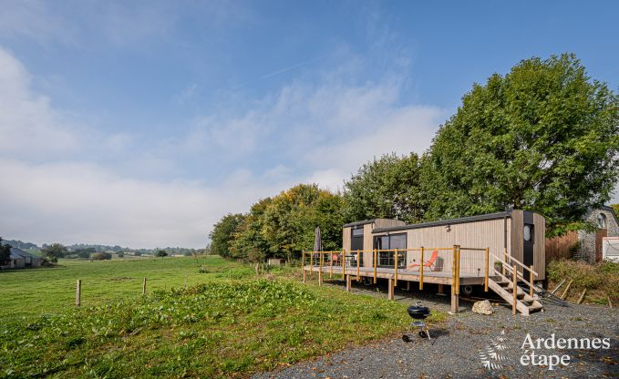 Charmantes Tiny House fr 4 Personen in Lglise mit Kochnische, Holzofen und Privatgarten