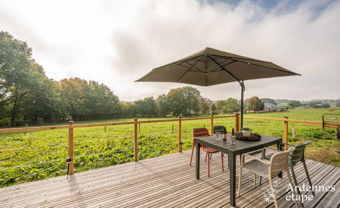 Charmantes Tiny House fr 4 Personen in Lglise mit Kochnische, Holzofen und Privatgarten