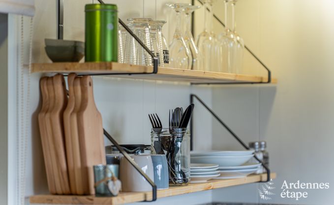 Charmantes Tiny House fr 4 Personen in Lglise mit Kochnische, Holzofen und Privatgarten