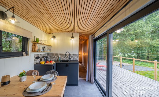 Charmantes Tiny House fr 4 Personen in Lglise mit Kochnische, Holzofen und Privatgarten