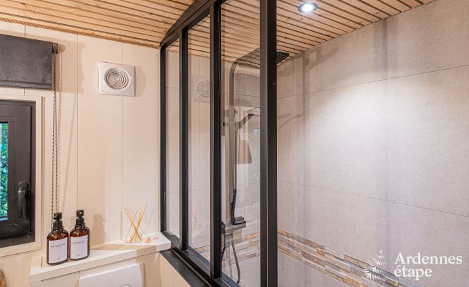 Charmantes Tiny House fr 4 Personen in Lglise mit Kochnische, Holzofen und Privatgarten