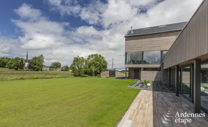 Ferienhaus f�r 15 Personen in Libramont mit Hallenbad, Sauna und privatem Garten am Wasser