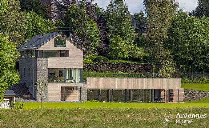 Ferienhaus f�r 15 Personen in Libramont mit Hallenbad, Sauna und privatem Garten am Wasser