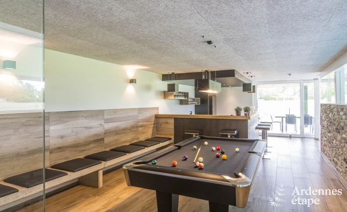 Ferienhaus f�r 15 Personen in Libramont mit Hallenbad, Sauna und privatem Garten am Wasser